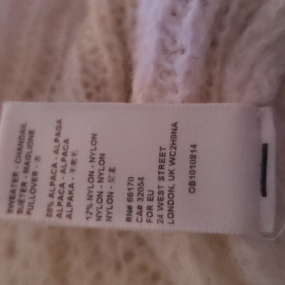 NWT  Free People Moonbeam V-Neck Sweater Ivory Size S - Picture 7 of 7